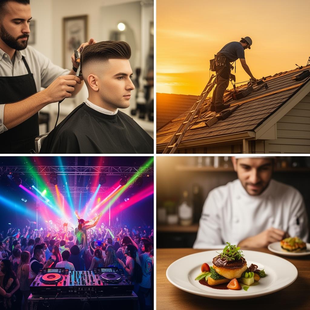 Taplium pros: barbers, roofers, EDM events, and chefs